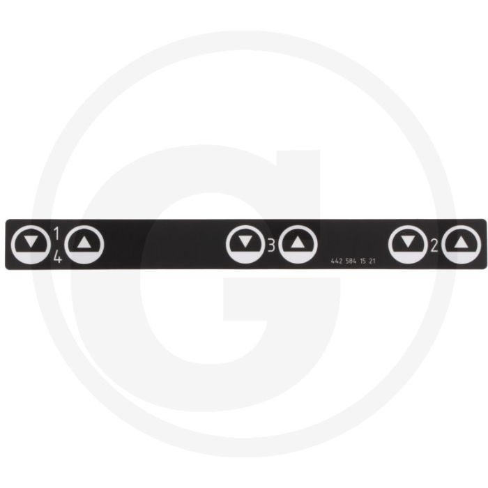 Sticker Trac 1100, 1300, 1500 - Hydrauliekaansluitingen achter