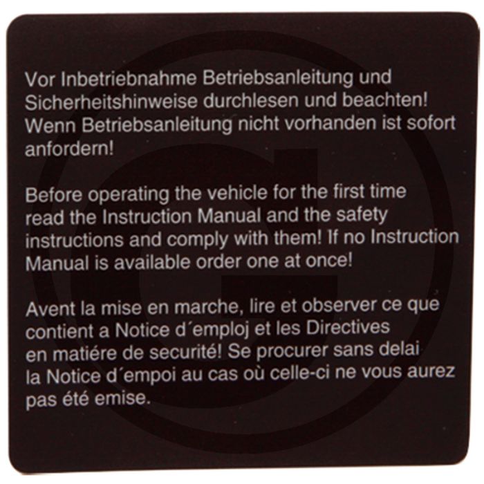 Sticker (gebruikershandleiding, bruin)