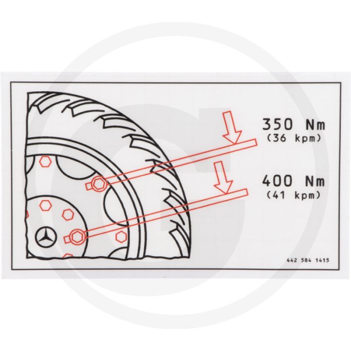 Sticker Trekkertype: Trac 1300, 1400, 1500, 1600, 1800