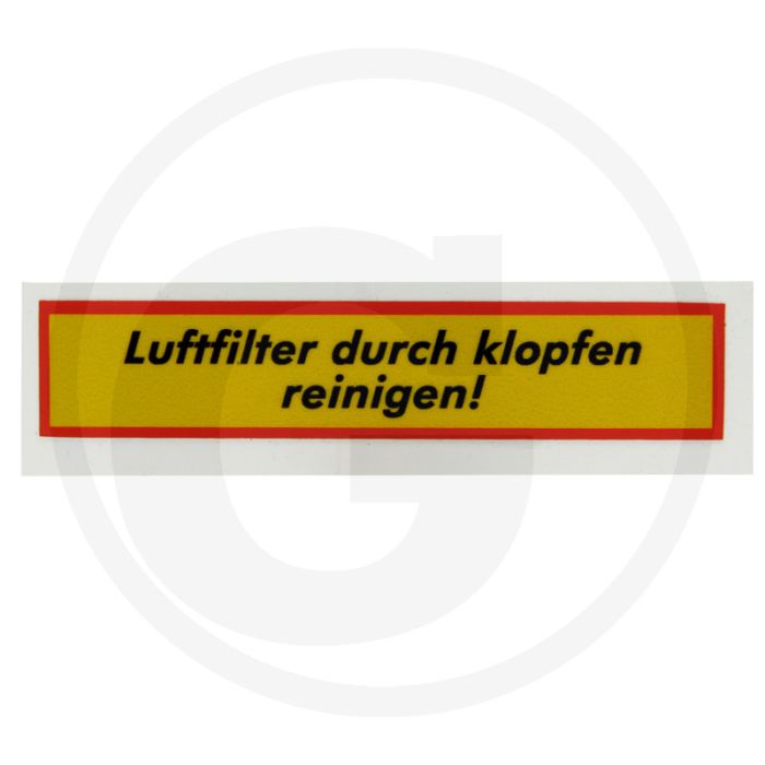 Sticker (Luchtfilter) Sticker (Luchtfilter)