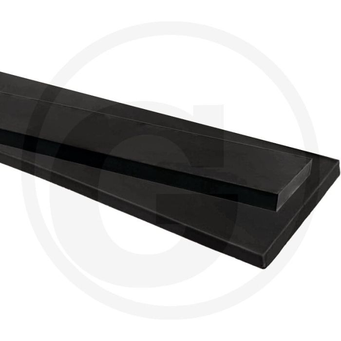 Slijtstrip Rubber 1250x80x15mm 65° Shore - Slijtstrip voor sneeuwschuivers