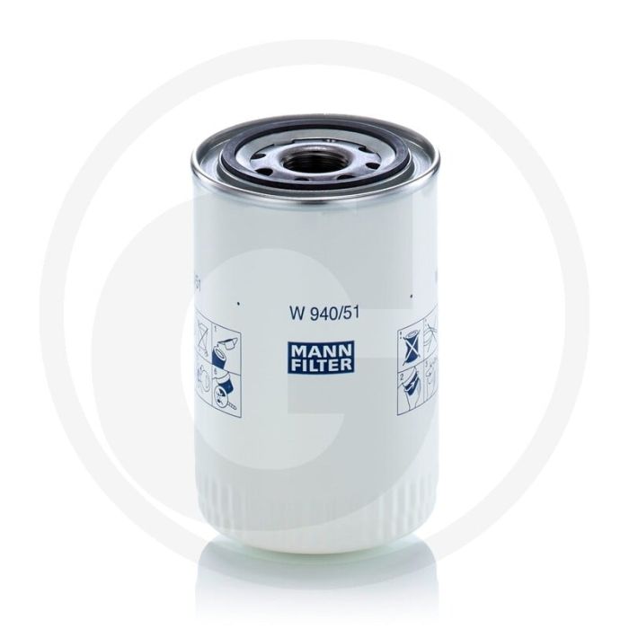 MANN FILTER Hydrauliekoliefilter - Buiten-Ø: 93mm, Hoogte: 142mm, MANN nr.: W940/51