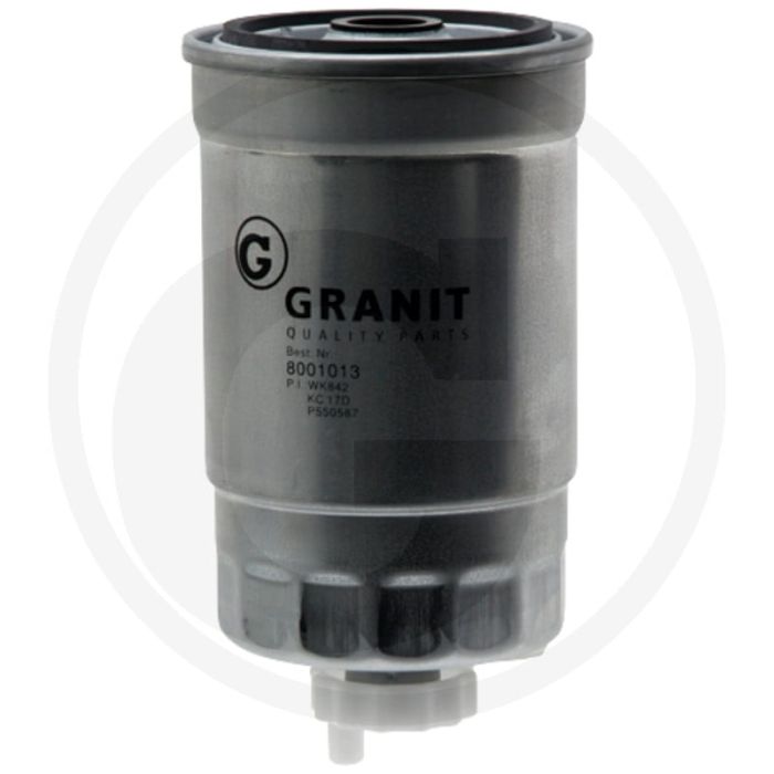 Brandstoffilter - Ø80mm, H160.5mm, M16x1.5, OEM 84214564, MANN WK842