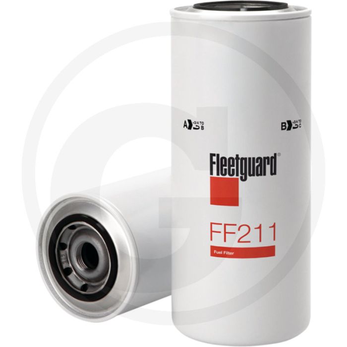 Fleetguard Brandstoffilter - Ø 107,67mm, Hoogte 265,05mm, Draad 1-14 UNS-2B