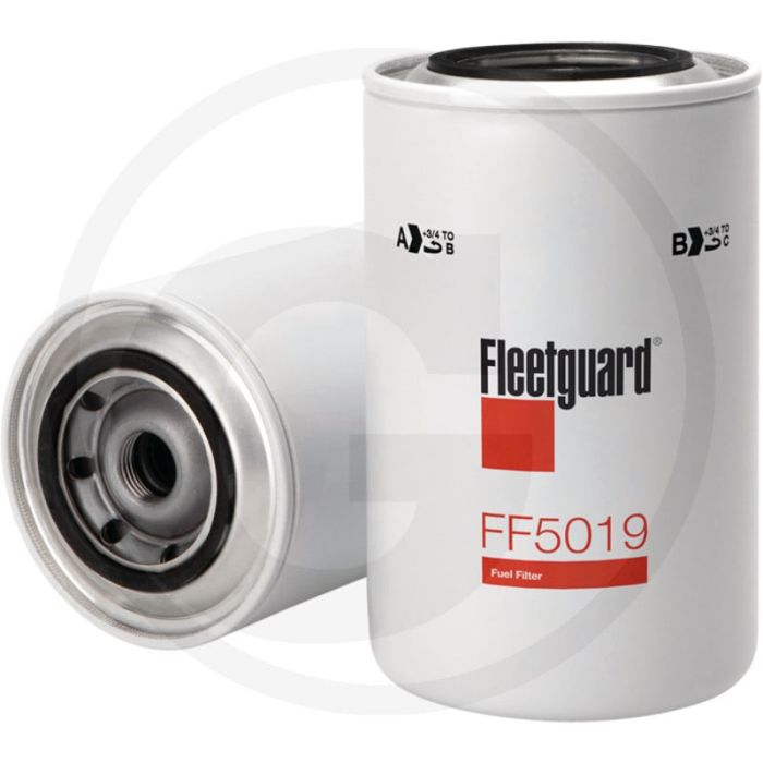 Fleetguard Brandstoffilter FF5019, Ø107,67mm, Hoogte 181,23mm, Draad 7/8"-14 UNF-2B