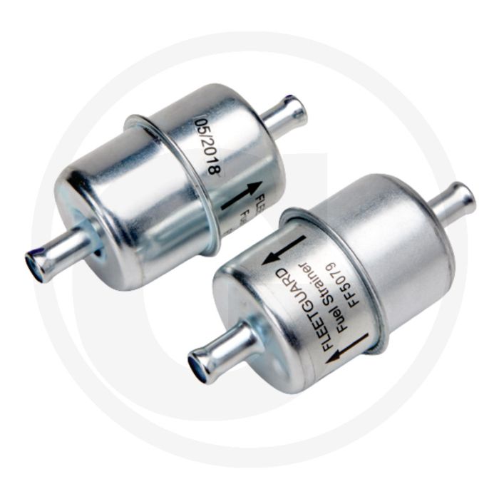 Fleetguard Inline brandstoffilter FF5079, Ø 48,49 mm, Lengte 98,81 mm, Aansluiting Ø 9,5 mm