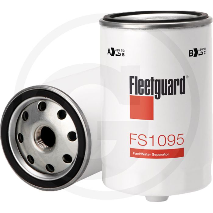 Fleetguard Brandstoffilter FS1095, Ø 111,5mm, Lengte 186mm, Barstdruk 15 bar