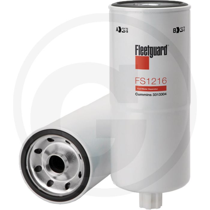 Fleetguard Brandstofvoorfilter - Ø116,1mm, Hoogte 314,2mm, Draad 1 1/4"-12 UNS-2B