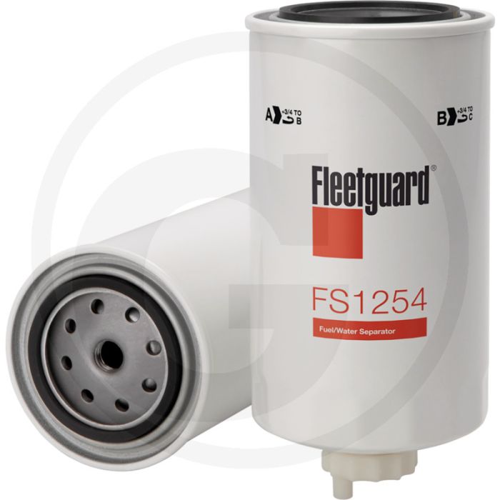 Fleetguard Brandstofvoorfilter FS1254, Ø93,5mm, Hoogte 197mm