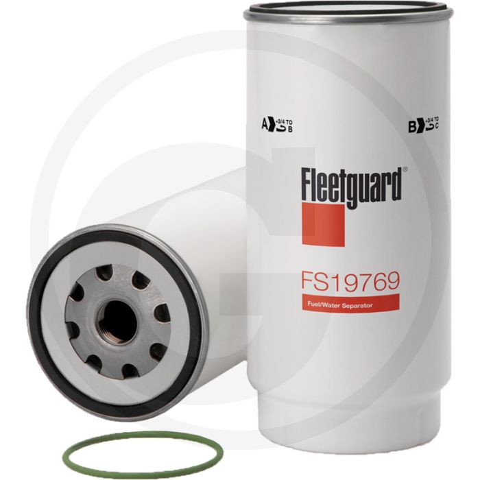 Fleetguard Brandstofvoorfilter FS19769, Hoogte 230mm, Draad 1-14 UNS-1B INT