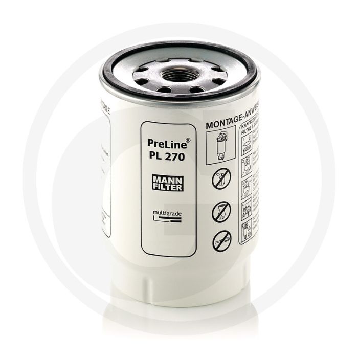 MANN FILTER Brandstoffilters - Diesel, Ø108mm, Hoogte 150mm, PL270X, Met afdichting