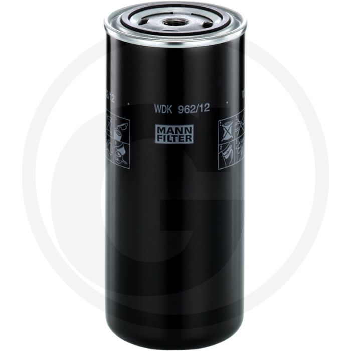 MANN FILTER Brandstoffilter WDK 962/12 - Diesel, Ø 93mm, Hoogte 212mm, Draad M16 x 1,5