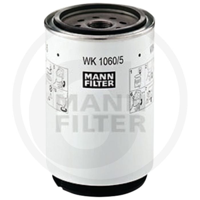 MANN FILTER Brandstoffilter Diesel, 108x156mm, Draad 1-14 UNS, MANN nr. WK1060/5X