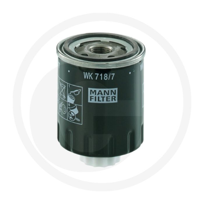 MANN FILTER Brandstoffilters - Diesel, Ø76mm, Hoogte 111mm, M20 x 1.5 Draad
