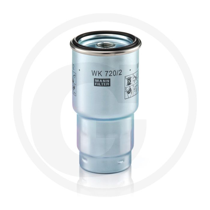 MANN FILTER Brandstoffilter WK720/2X, Diesel, 3/4-16 UNF, Ø 65mm, H 123mm