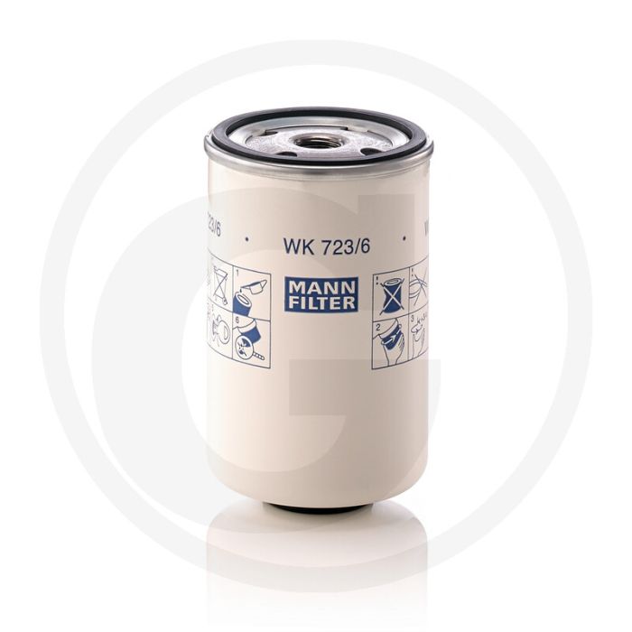 MANN FILTER Brandstoffilter - Diesel, Ø76mm, H124mm, M16x1.5, WK723/6