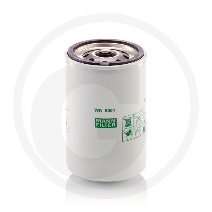 MANN FILTER Brandstoffilter WK8001, Diesel, 3/4"-16 UNF, Ø 77mm, Hoogte 116mm