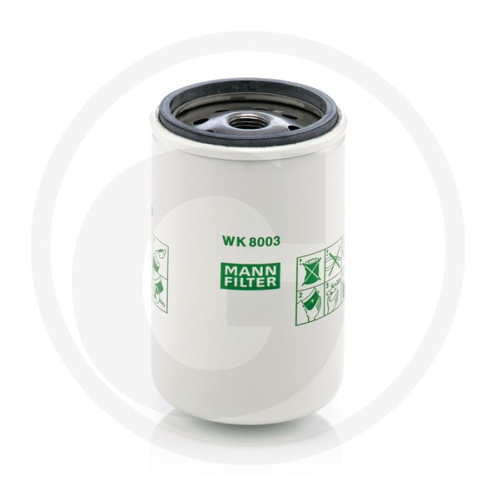 MANN FILTER Brandstoffilter WK8003X, Ø77mm, Hoogte 116mm, M16 x 1.5 Draad