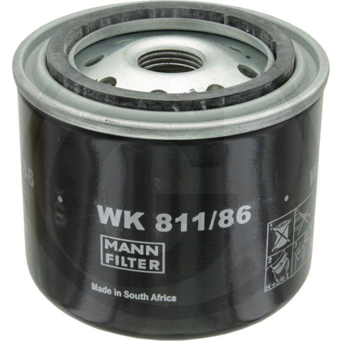 MANN FILTER Brandstoffilter WK811/86, Diesel, 3/4"-16 UNF, Ø 82mm, Hoogte 74mm
