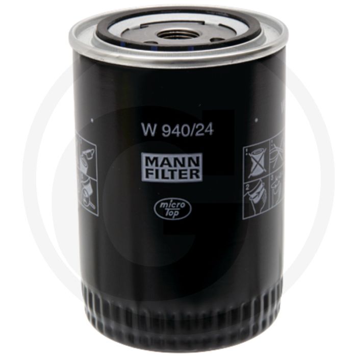 MANN FILTER Motoroliefilter W940/24, Ø 93mm, Hoogte 142mm, Draad 3/4"-16 UNF