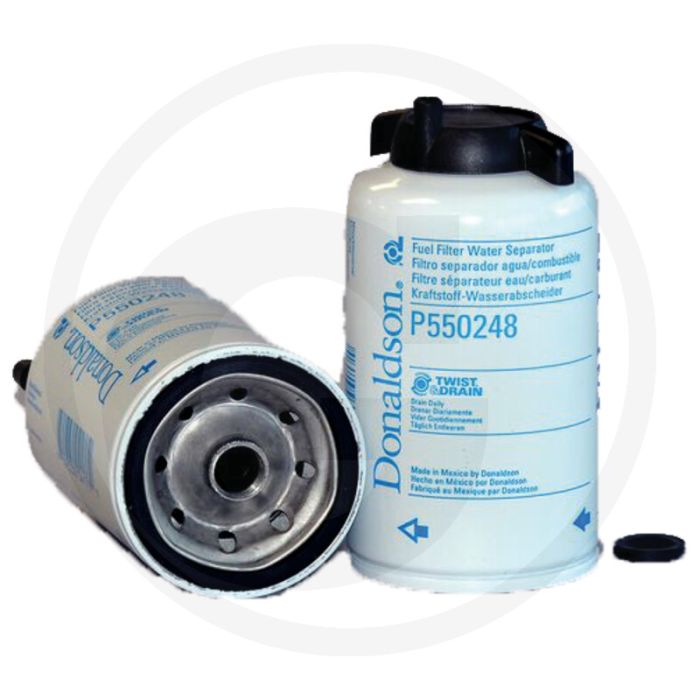 Donaldson Brandstoffilter P550248 - Opschroeven, 77.1mm Ø, 147.6mm L, Twist&Drain™ Merk