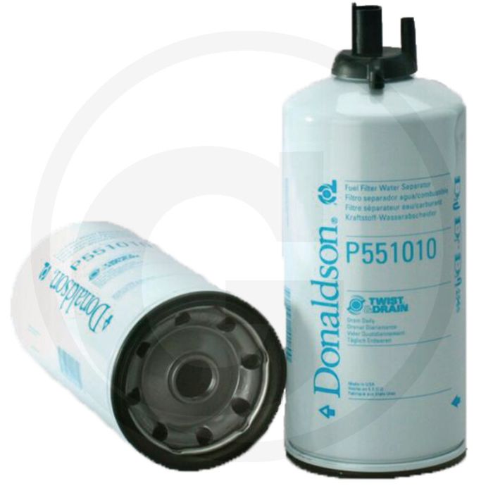 Donaldson Brandstoffilter P551010 - Opschroeven, 107,3mm Ø, 263,2mm L, Twist&Drain™ Merk