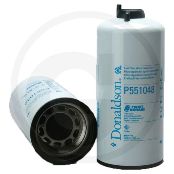 Donaldson Brandstoffilter P551048, Opschroeven, 99% Rendement bij 10µm, Twist&Drain™ Merk