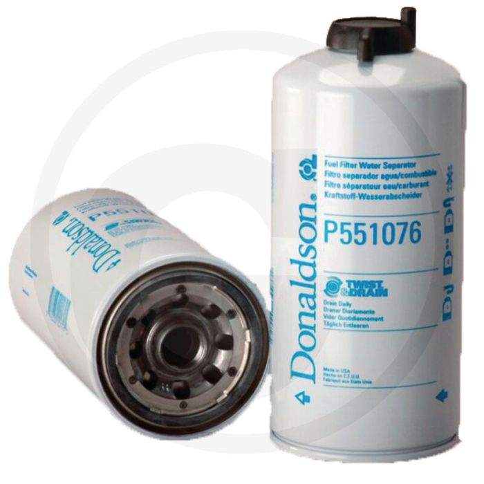 Donaldson Brandstoffilter P551076, Opschroeven, 10 µm, 7.58 l/min, Twist&Drain™