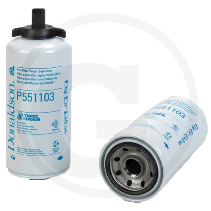 Donaldson Brandstoffilter P551103, Opschroeven, Ø93mm, 238.7mm, Twist&Drain™, Cummins 3406889