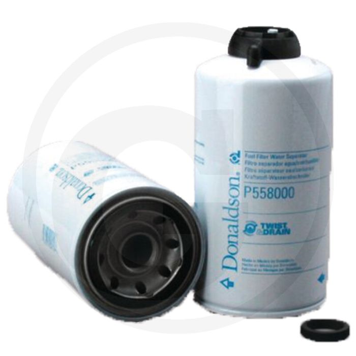 Donaldson Brandstoffilter P558000 - Opschroeven, 93mm Ø, 193mm L, Twist&Drain™ Merk