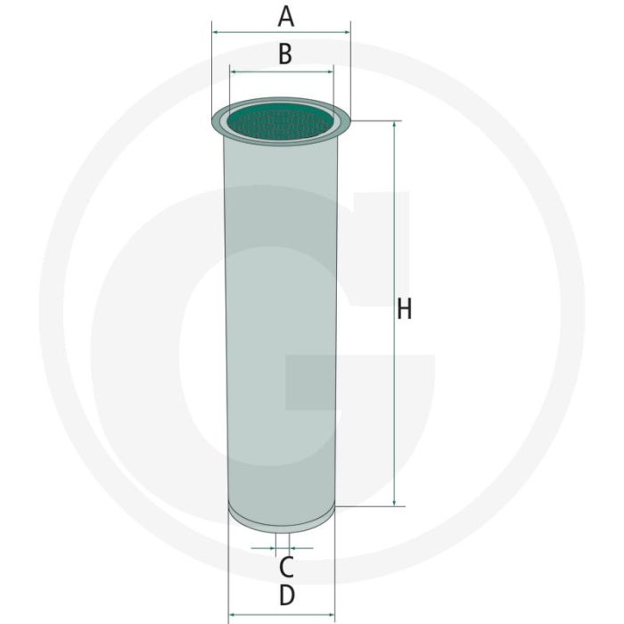 MANN FILTER Luchtfilter binnen - Ø 85mm, Hoogte 260mm