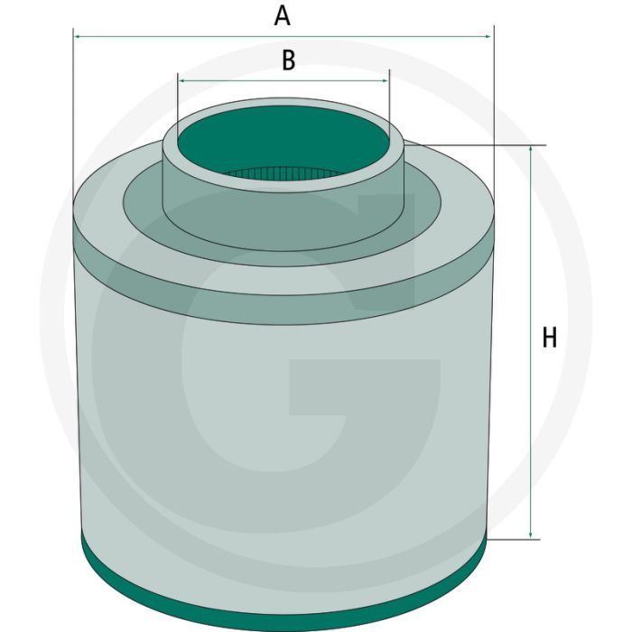 MANN FILTER Luchtfilter - Buiten-Ø 160mm, Hoogte 164mm