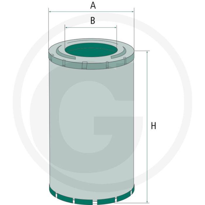 MANN FILTER Luchtfilter - Ø292x183mm, Hoogte 344mm