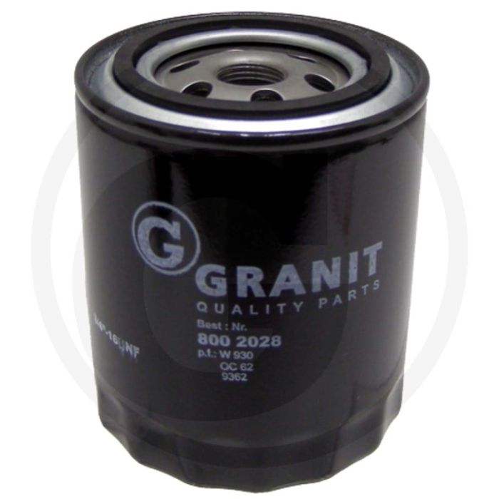 Motoroliefilter - 3/4"-16 UNF, Ø 93mm, Hoogte 114mm, Openingsdruk 1,6 bar