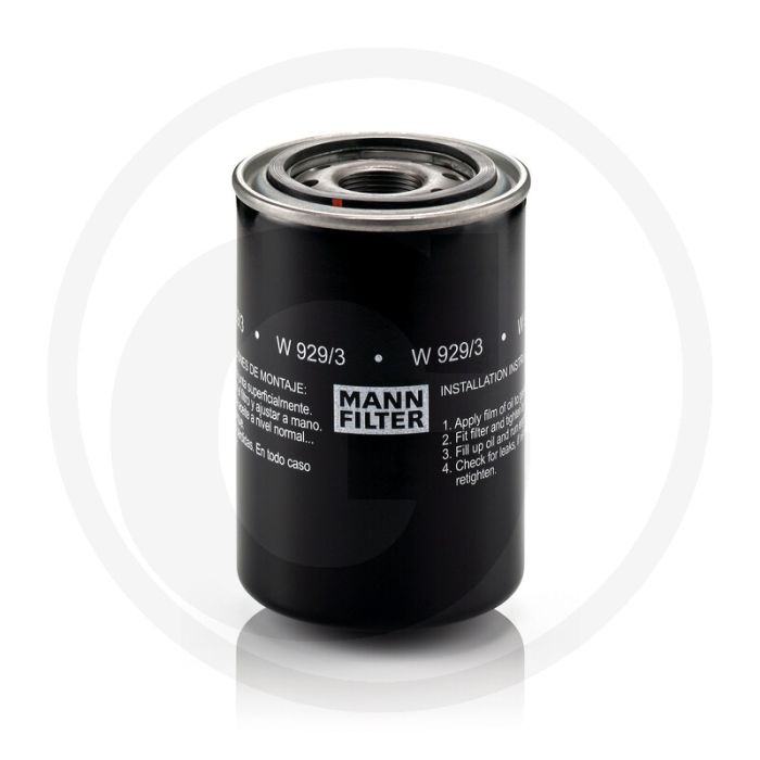 MANN FILTER Motoroliefilter W929/3 1 1/8"-16 UN Hoogte 138mm