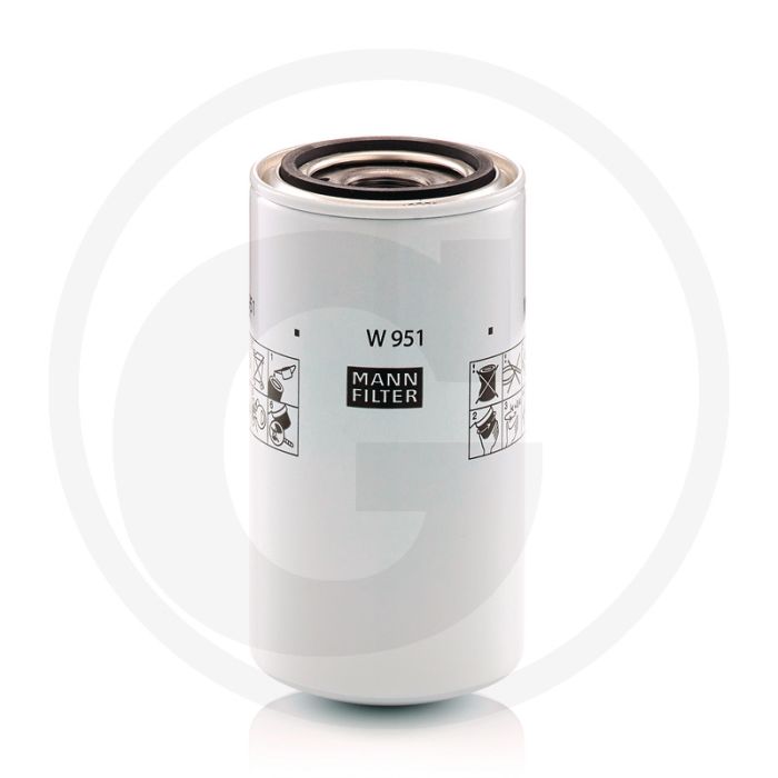 MANN FILTER Motoroliefilter W951 1 1/8"-16 UN Hoogte 174 mm
