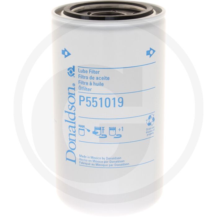 Donaldson Smeeroliefilter P551019 Opschroeven 1 1/8"-16 UN Ø93mm H174mm
