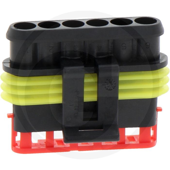 VE50 6-pins bladcontactdoos IP67 DIN/ISO 40050 -40°C tot +125°C