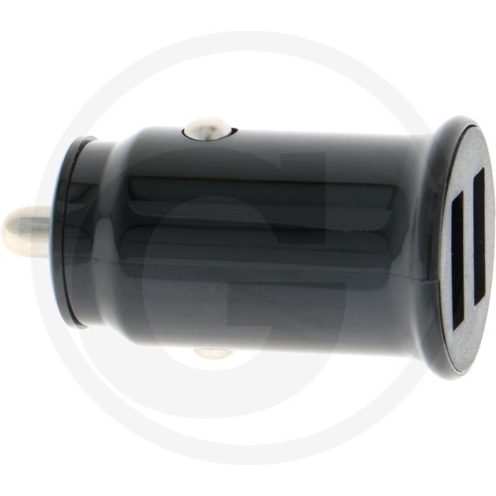 USB lader voor sigarettenaansluiting in 12-24V, 2x USB