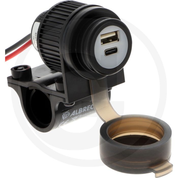 Albrecht DUO USB-AANSLUITING USB-A / USB-C (Boardstekkerdoos)