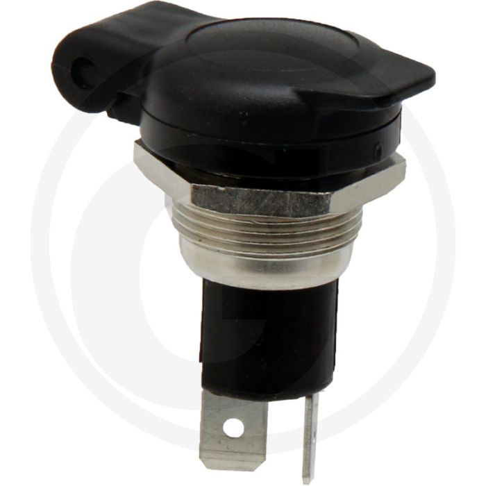 Stekkerdoos 12/24V 8A DIN ISO 4165 Aluminium