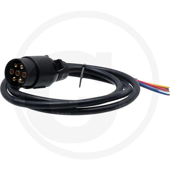 Reparatieset, stekker 7-polig met kabel 1500mm kunststof DIN/ISO 1724