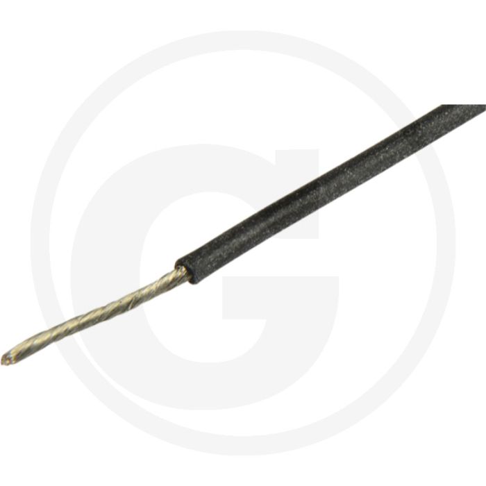 Elektrokabel 0,5mm² Zwart Siliconen 1-aderig