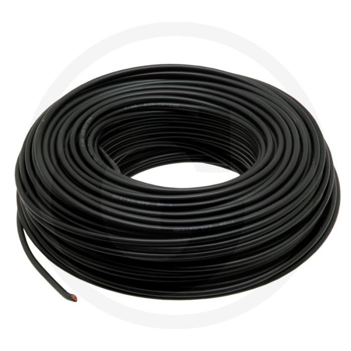 Kunststof kabel FLYY 1x1,5 mm² PVC zwart 50 m