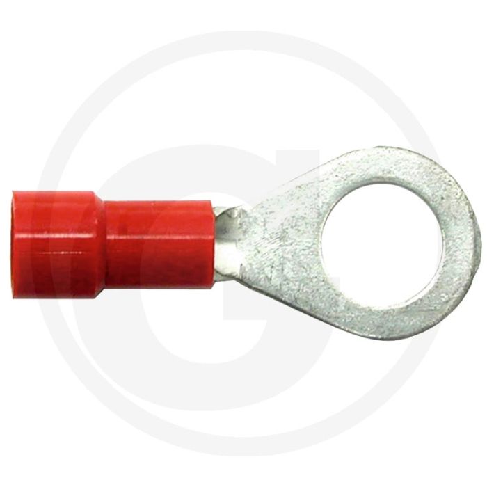 Oogkabelschoentjes 0,5-1,0mm² M5 rood gedeeltelijk geïsoleerd