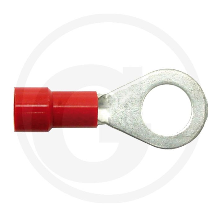 Oogkabelschoentjes rood M8 0,5-1,0mm² gedeeltelijk geïsoleerd