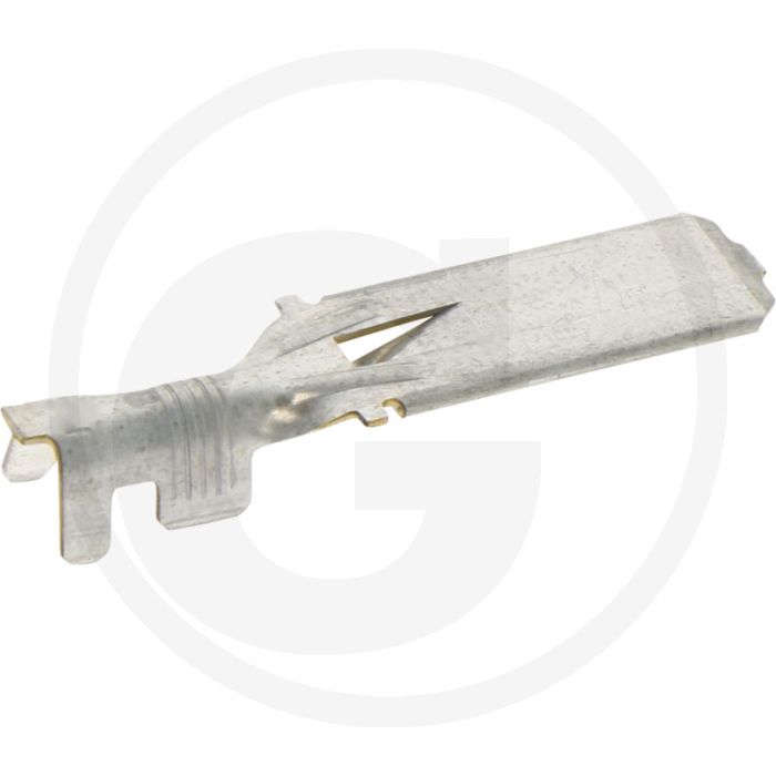 Vlakstekker 9,5x1,17mm vertind messing met vergrendelingslipje 4-6mm²