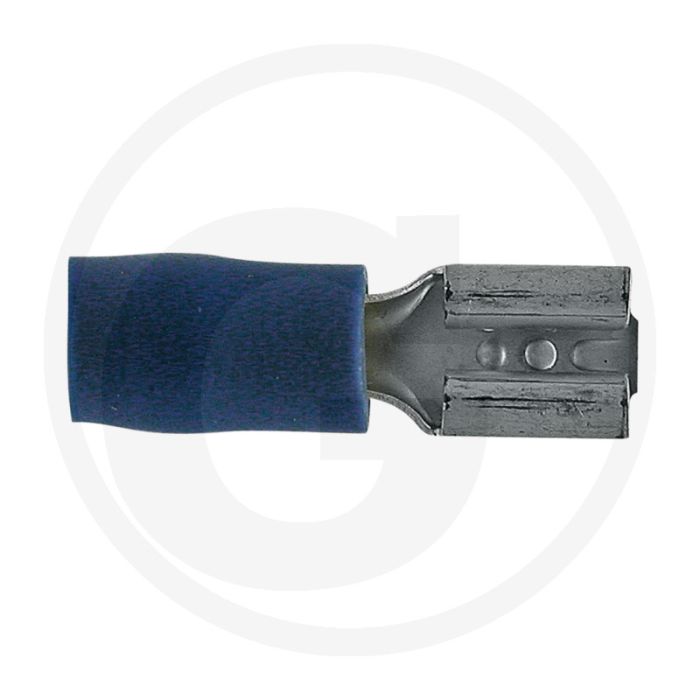 Vlakstekkerhulzen 4,8x0,8mm blauw 1,5-2,5mm² gedeeltelijk geïsoleerd