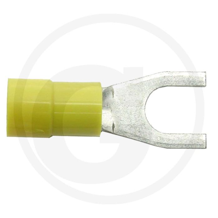 Oogkabelschoentjes Geel M8 voor kabels 4,0-6,0 mm²