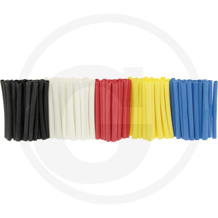 Krimpkous 2:1 Ø2,4-1,2mm 40mm Zwart/Oranje/Wit/Rood/Blauw 125st